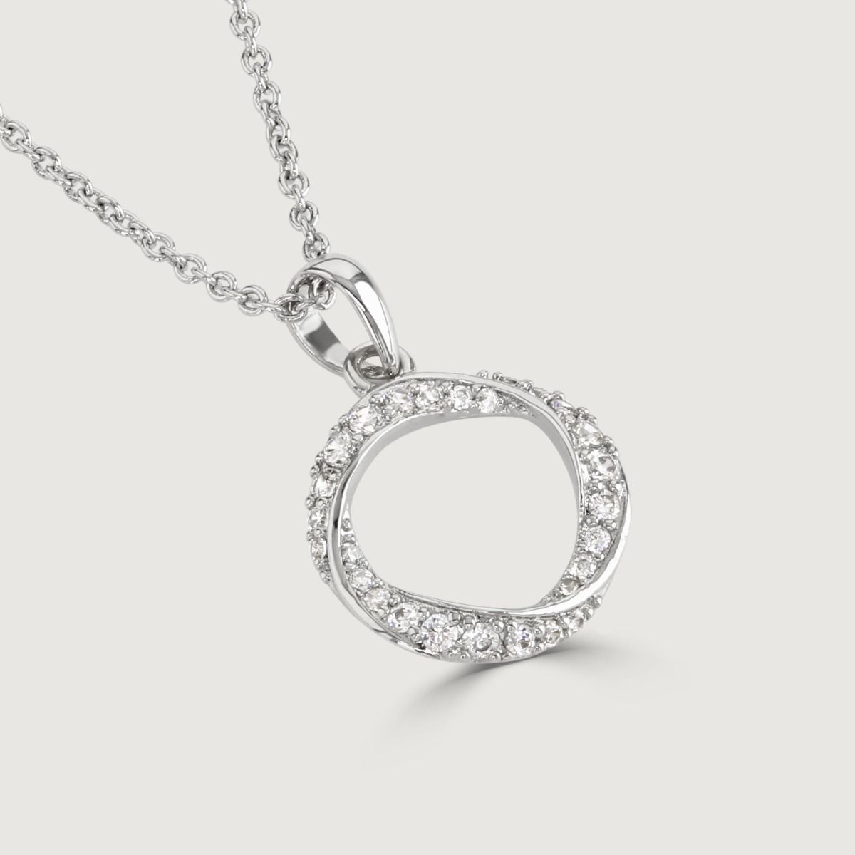 Elegance meets charm with our Viennese Hoop Necklace. Its captivating design showcases a delicate whipped Viennese swirl, elegantly intertwining a lustrous polished band with sparkling cubic zirconia. Elevate your style with this exquisite accessory, a pe