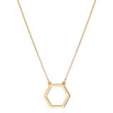 Hera Hexagonal Gold Pendant